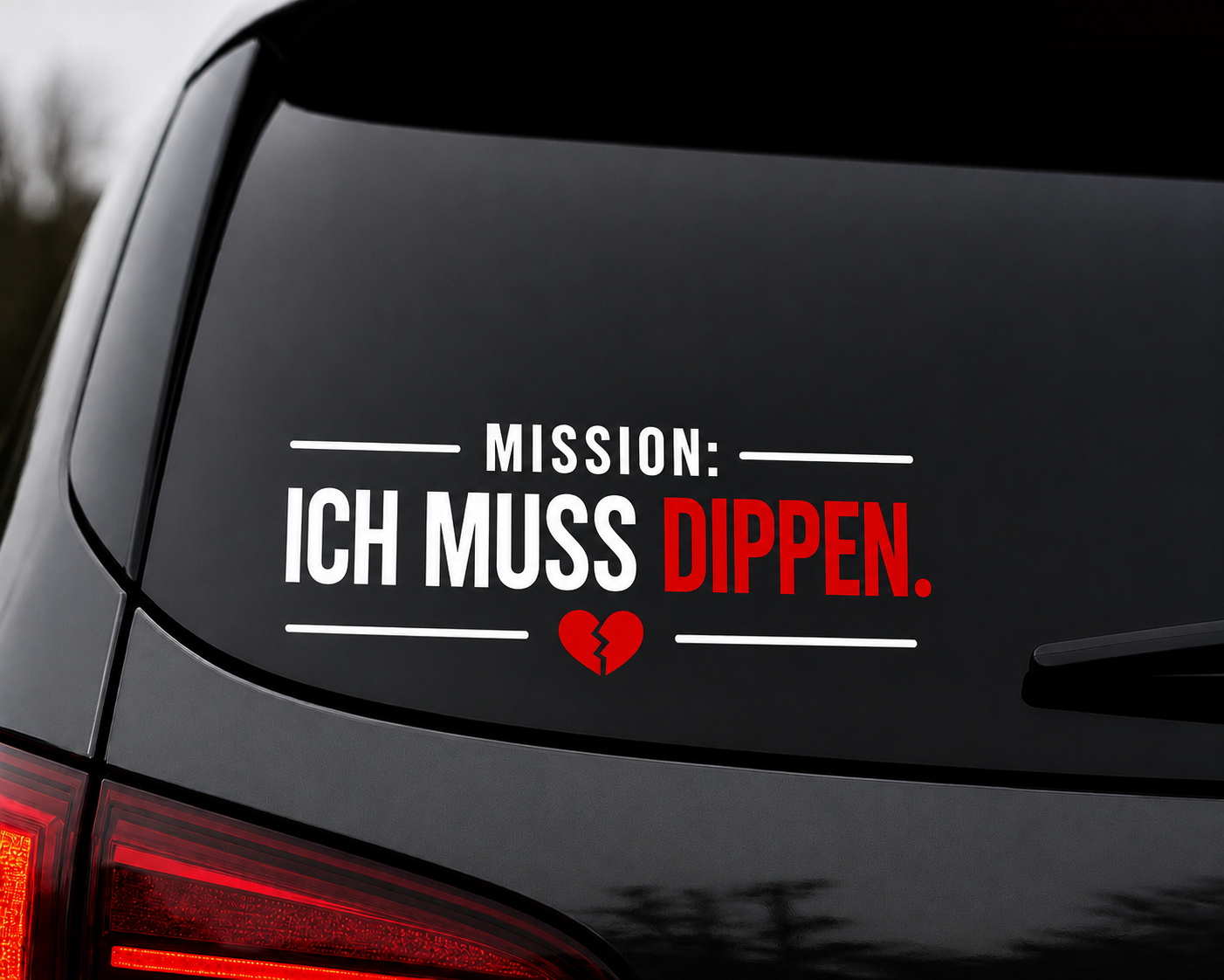 Ich Muss Dippen Sticker Autoaufkleber transparent – Dipp Song Merch