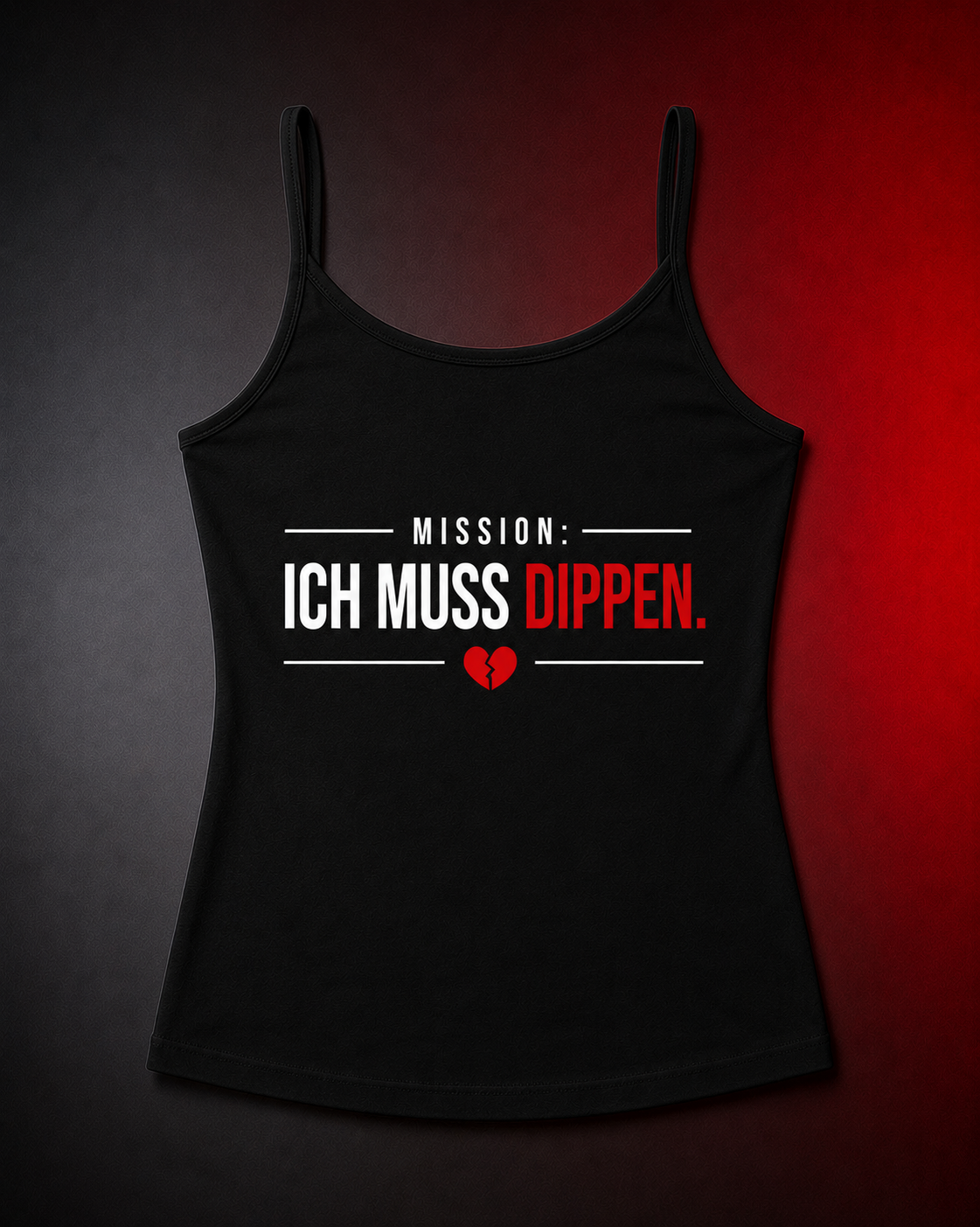 Ich Muss Dippen Tanktop Schwarz – Dipp Song Merch Regular Fit