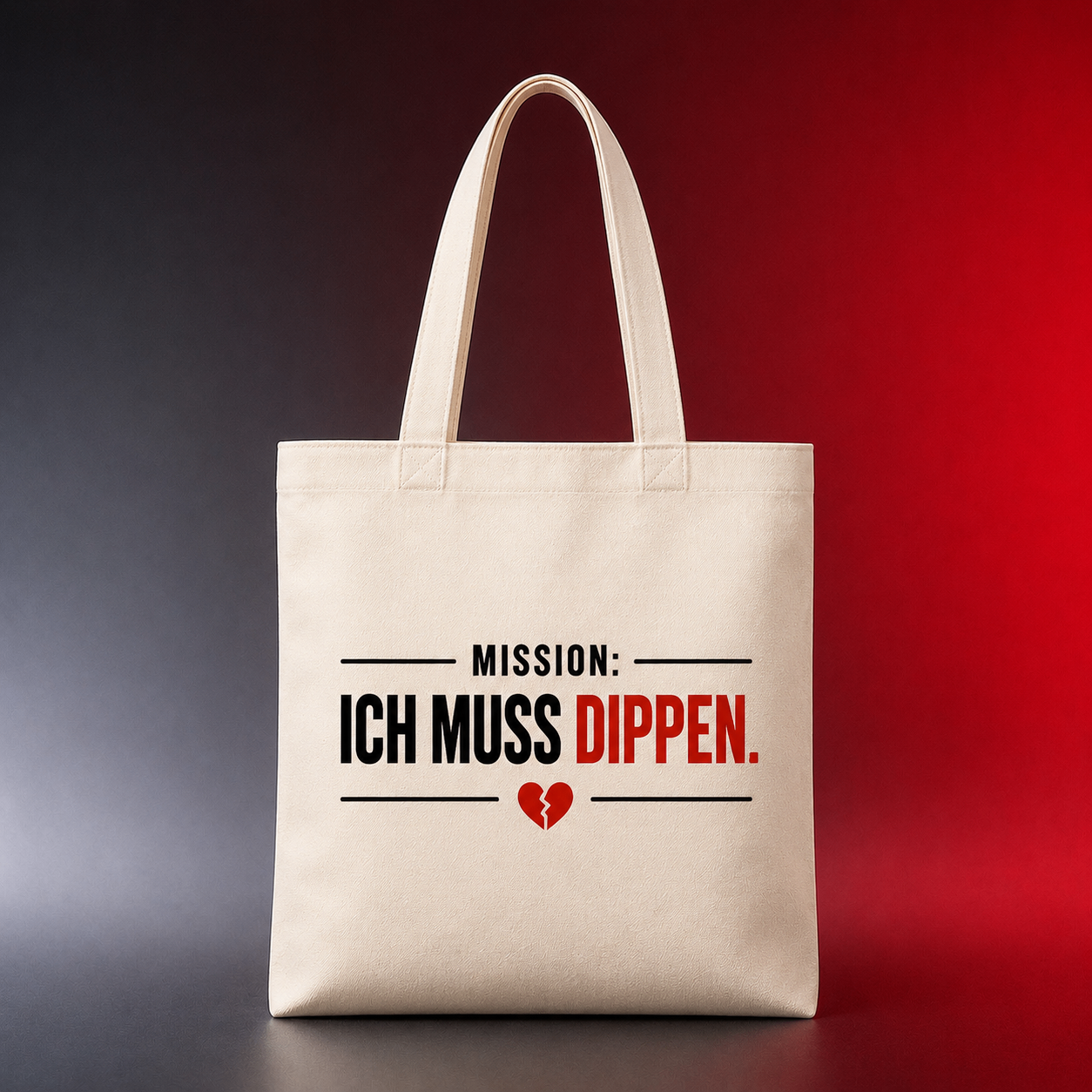 Dipp Song Tote Bag Canvas – Ich Muss Dippen Tragetasche
