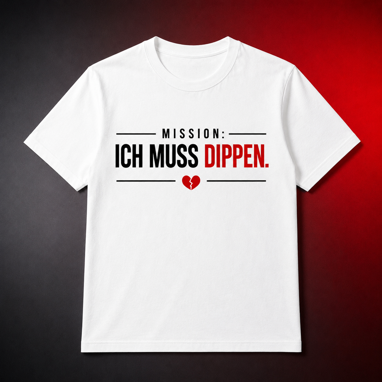 Dipp Song T-Shirt weiß Classic Fit – Offizielles Jay Riddle Mowky Merch – Ich Muss Dippen