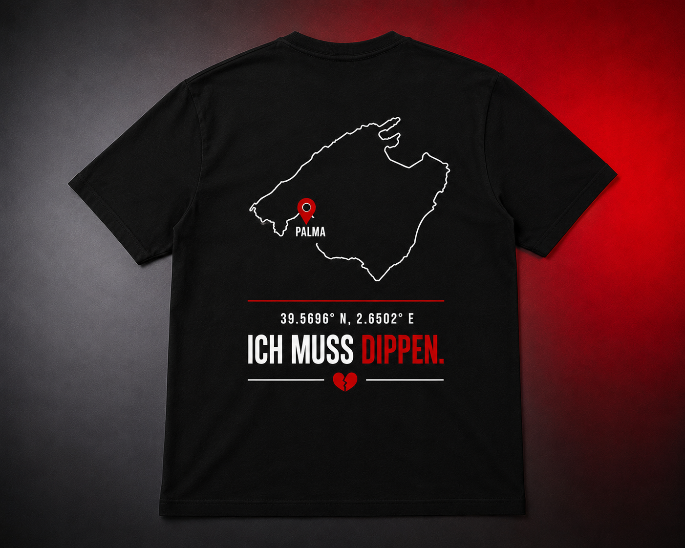 Dipp Song T-Shirt Mallorca Edition Schwarz – Offizielles Dippen Merch